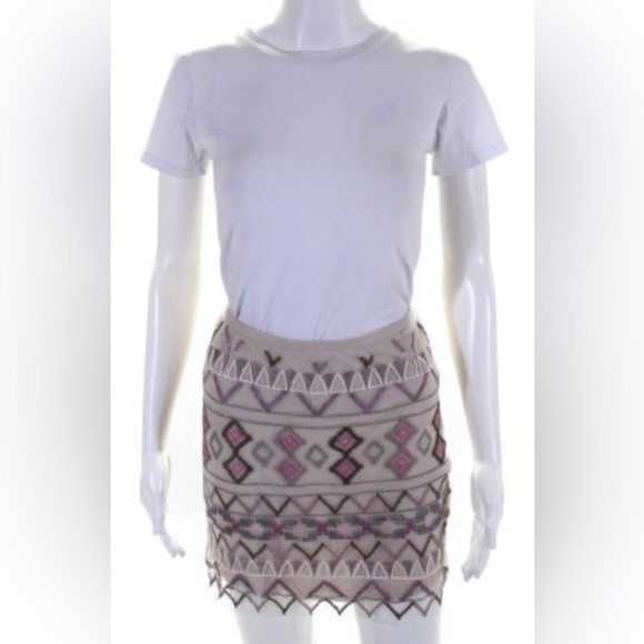 Chan Luu Embroidered Mini Skirt, size L - Picture 1 of 8